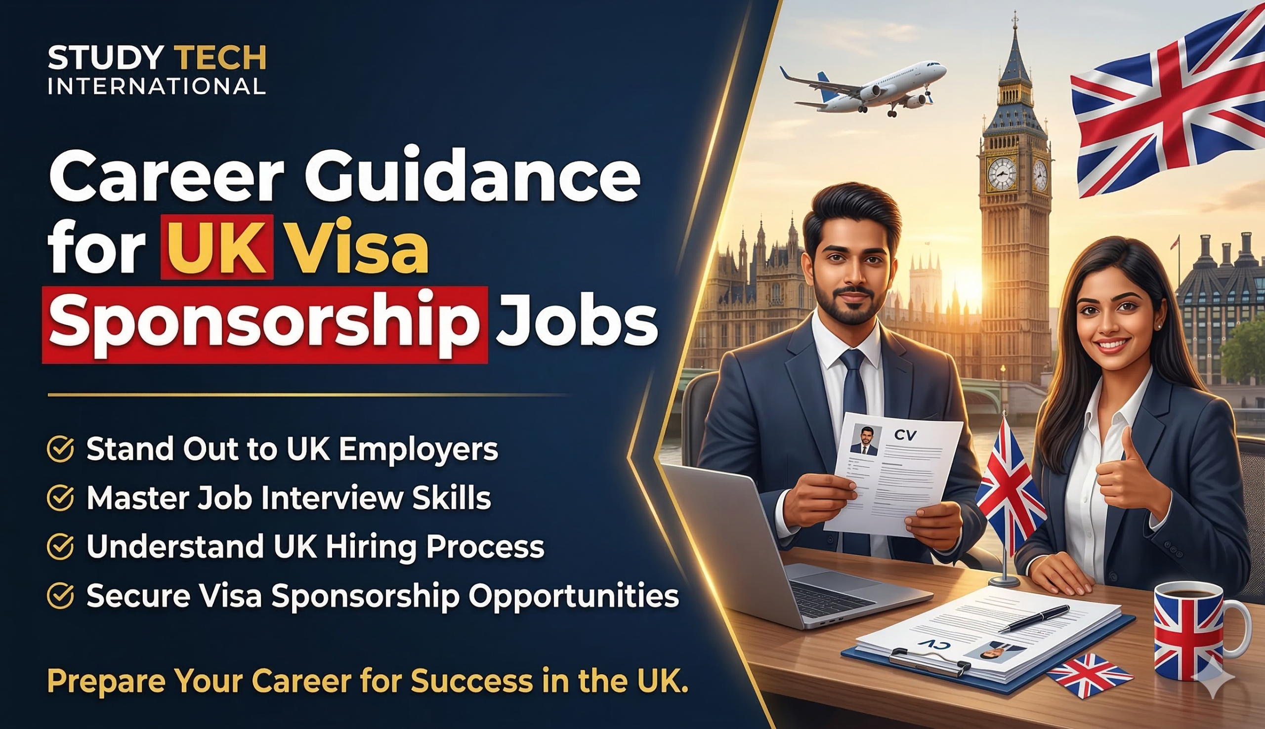 Career guidance session for UK visa sponsorship jobs with professional mentor