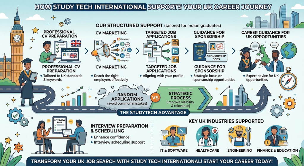 Professional CV preparation and career guidance support for UK jobs by Study Tech International
