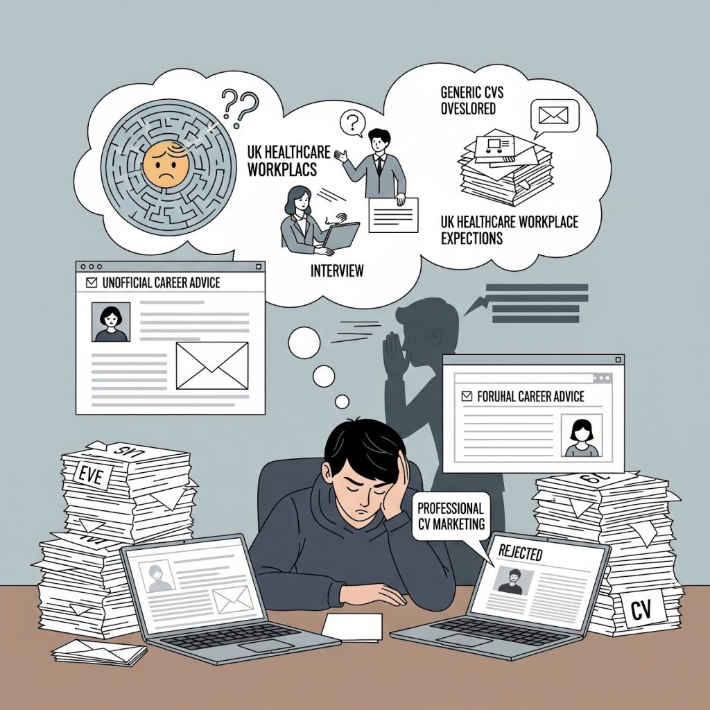 Common UK healthcare job mistakes: poor CVs, weak interviews, lack of workplace understanding, unverified advice.