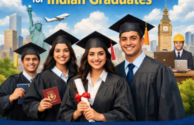 Indian graduates exploring international sponsorship jobs with Study Tech International